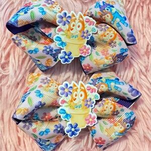 Colorful Kids Hair Bows with Cartoon Design